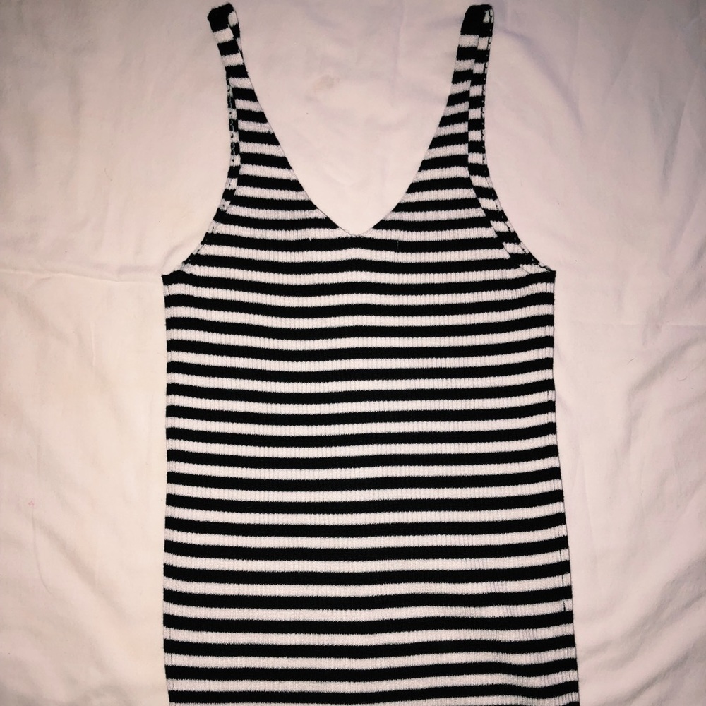 Black And white stripped tank top